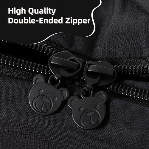 Twin Zipper Bedding Set with Comforter, Sheet & Pillow Cases - Black