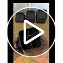 3.7 Inch Bed Risers - Black Adjustable Furniture Risers for Heavy Loads