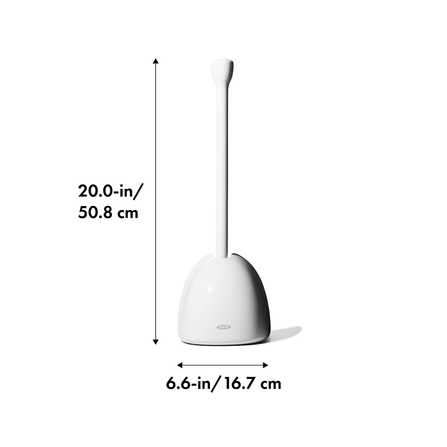 OXO Good Grips Toilet Plunger with Cover, White