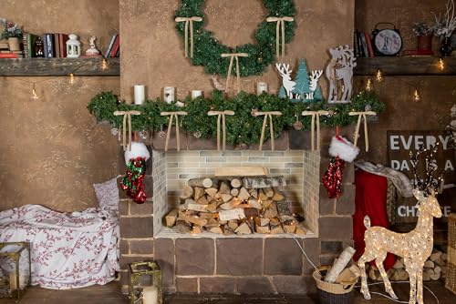 Camel Velvet Christmas Tree Bows 24 Pcs 5 x 7 Inch 3/8 Inch Wide - Wreath & Garland Decoration