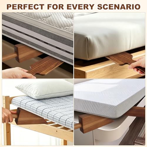 Bed Sheet Tucking & Mattress Lifter Set - Durable Acacia Wood Bed Making Tools