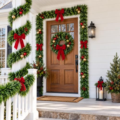 50 Ft Artificial Christmas Garland for Indoor & Outdoor Holiday Decor - Greenery Wreath