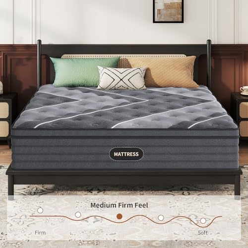 Twin Size Hybrid Mattress 12 Inch in a Box with Memory Foam & Pocket Springs