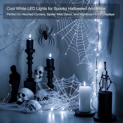12 Pack LED Fairy Lights - 7ft Cool White String Lights for DIY Crafts & Decor
