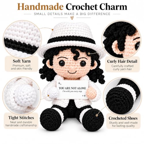 Crochet Music Doll - Encouragement Gift for Music Lovers, Handmade Decor