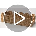 Water Hyacinth Toilet Paper Basket for Back of Toilet, Handwoven Slim Storage