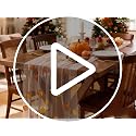 Gold Gauze Table Runner Fall Maple Leaf Sheer Party Centerpiece 10ft x 3pcs - Orange