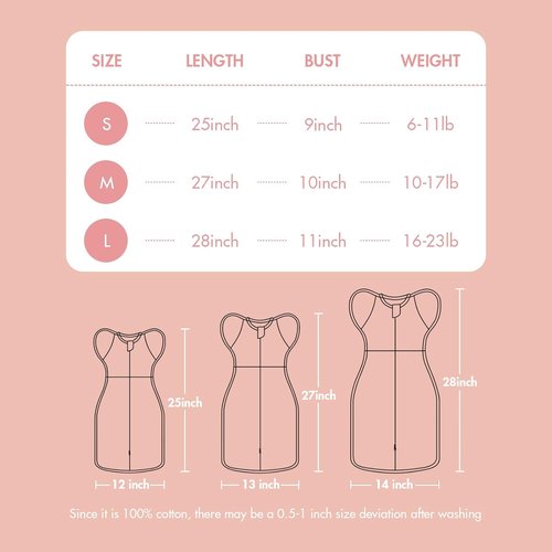 ANYEDDE Newborn Swaddle Sleep Bag - Arms Up Design, Removable Cuffs, 0-3 Months, Pink Bunny