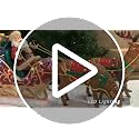 Christmas Santa Sleigh with Reindeer LED Tabletop Decoration Hand-Painted