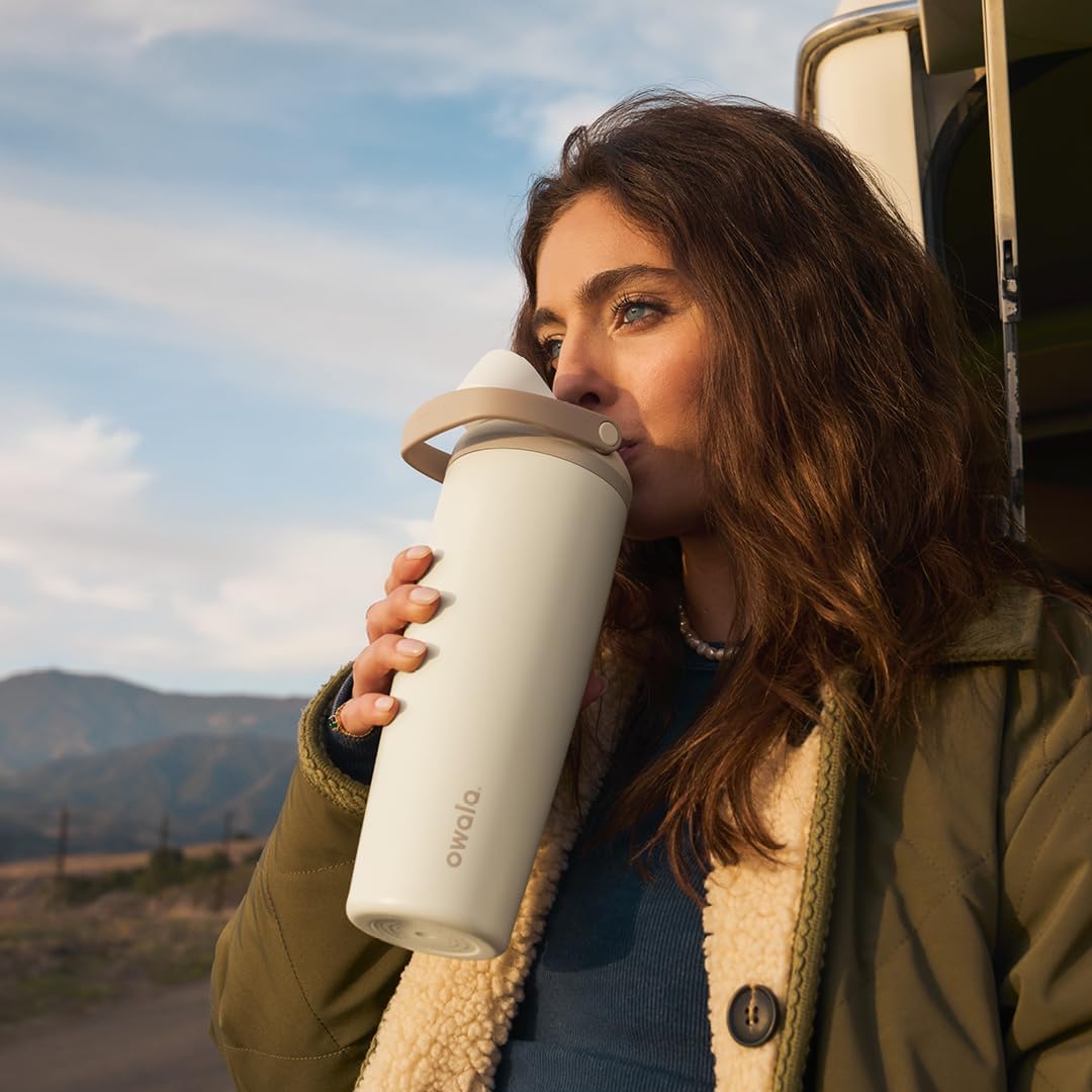 Owala FreeSip Sway Insulated Stainless Steel Water Bottle - 30oz, Two-Way Spout, BPA Free, Iced Breeze