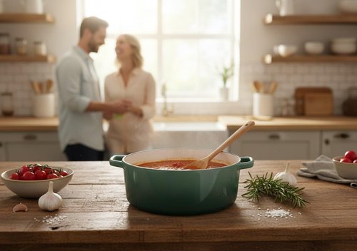 Cuisinart Enameled Cast Iron Round Casserole - 7-Quart, Seafoam Green for Perfect Cooking