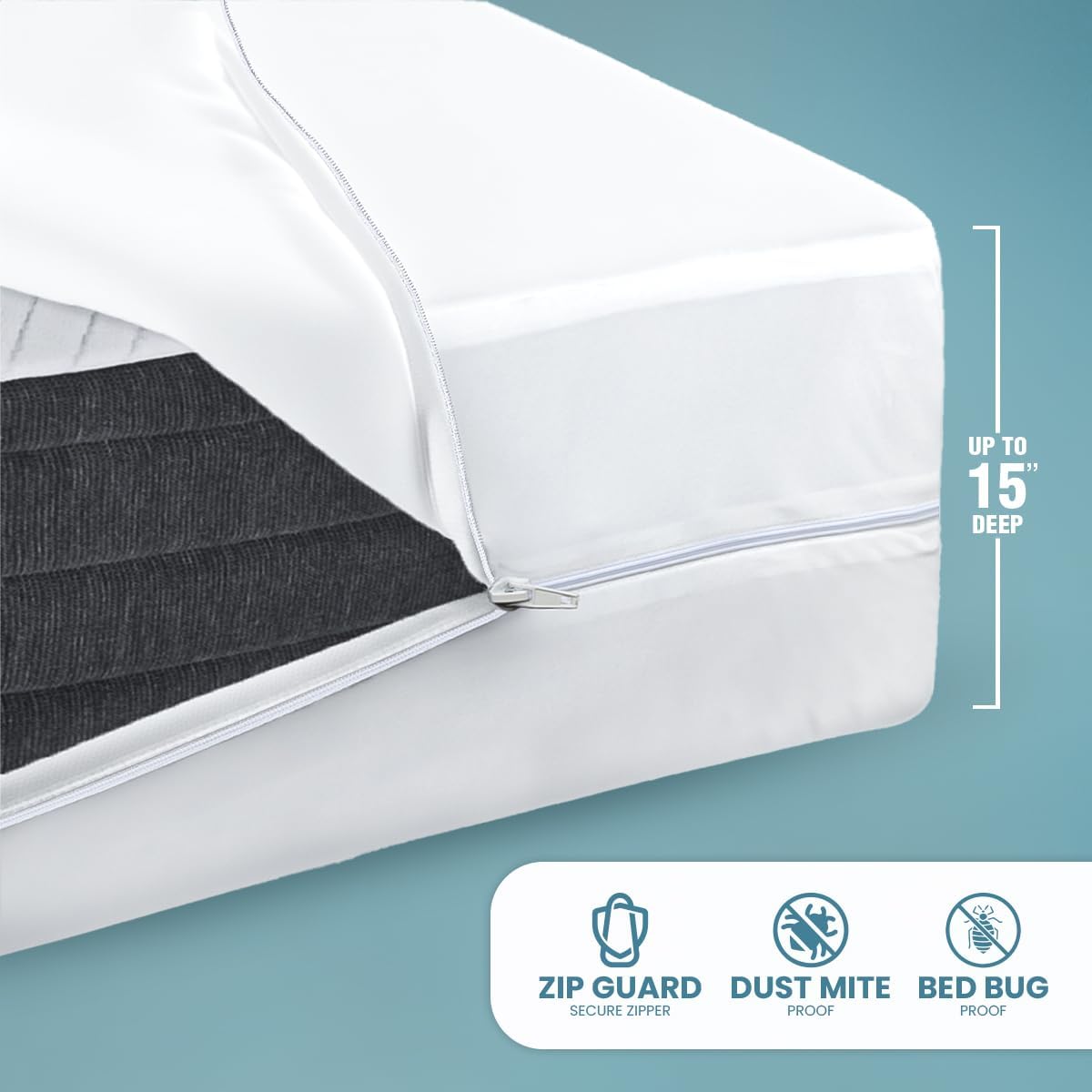 Utopia Bedding King Size Mattress Protector - 100% Waterproof & Bed Bug Proof Encasement | Pack of 10