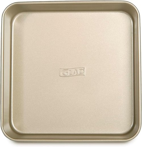 Glad Square Baking Pan - Nonstick Heavy Duty Bakeware for Cakes & Brownies | 9 Inches