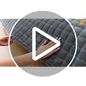 Velvet Couch Cover for Dogs - Non-Slip Sofa Protector 36x71 Grey