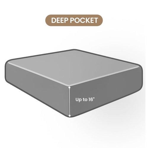 ROSE&RISY Dark Grey Queen Fitted Sheet,Soft and Breathable for Sleeping,Cooling Fitted Sheets,16“ Deep Pocket, 1pack (Dark Grey, Queen)