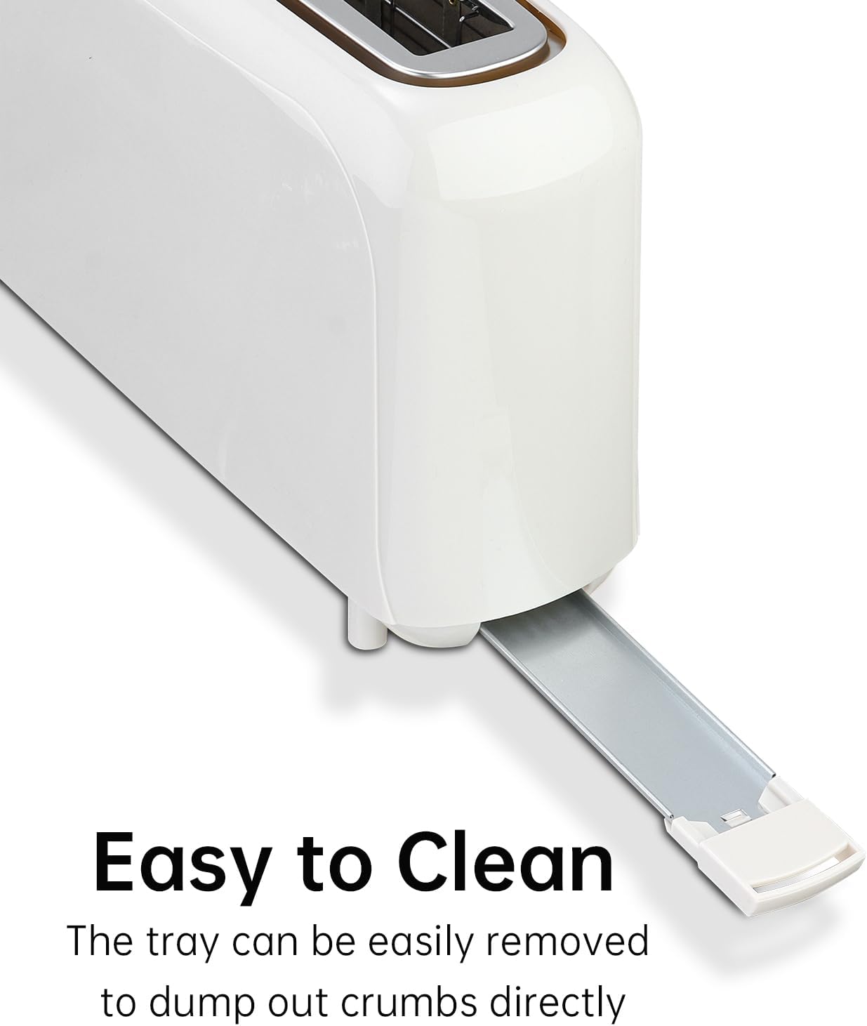 SEEDEEM 2-Slice Slim Toaster - Fits Bagels & Artisan Bread | 6 Shade Settings, Auto Shut-Off, White