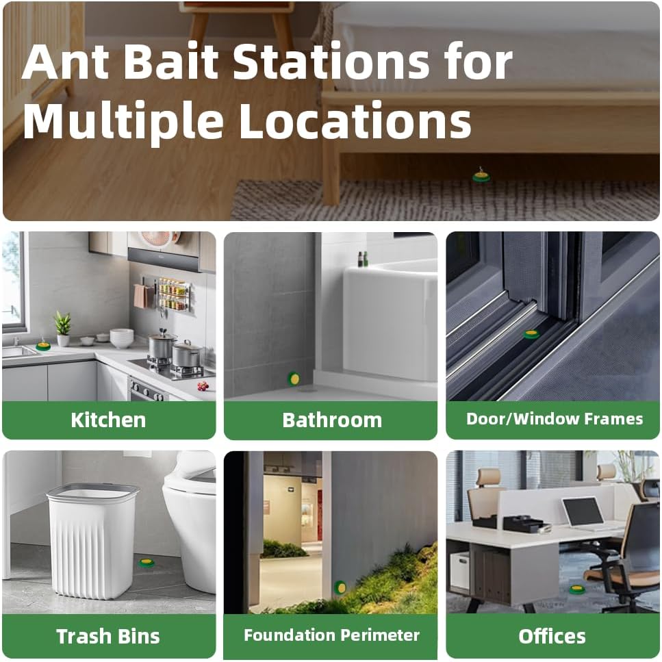 Skiennix Ant Killer Gel Bait Stations - 36 PCS Extra Strength Traps for Carpenter Ants | Safe & Easy to Use