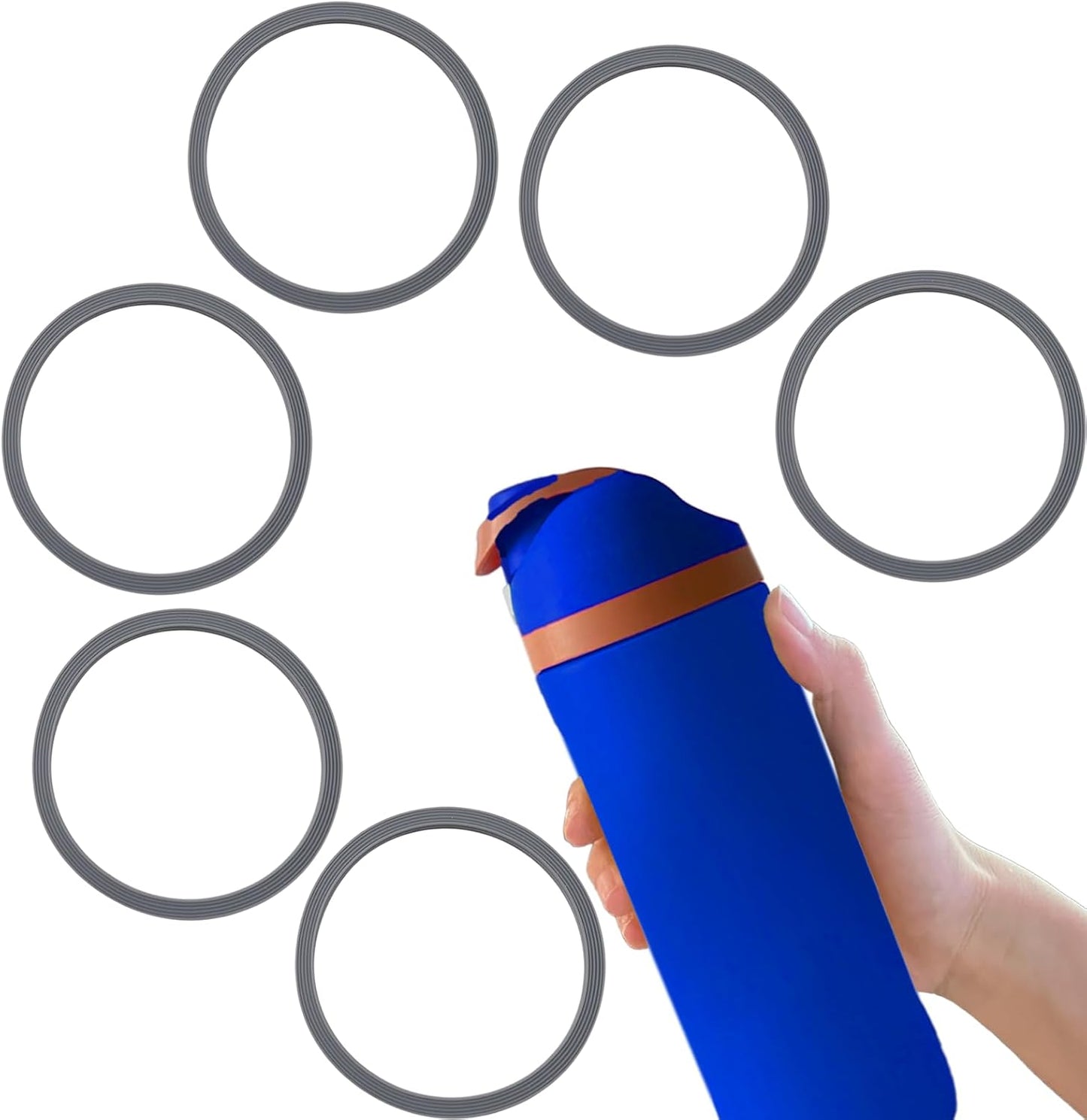 Owala FreeSip Replacement Water Bottle Gaskets - 6 Pcs Silicone Lid Seal Accessories