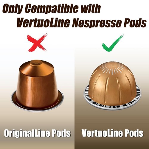 DecoBrothers Crystal Tempered Glass Vertuo Pod Holder Drawer, 24 Large or 48 Small Nespresso Capsule Organizer