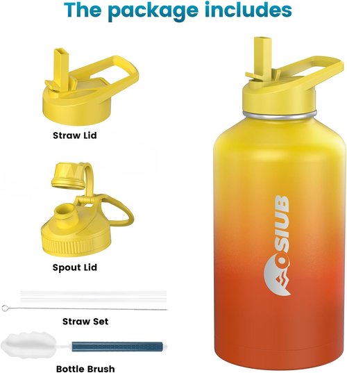 **Simple Modern 40 oz Insulated Water Bottle - Triple Wall Vacuum, Leak Proof & BPA-Free, Sunset Color**