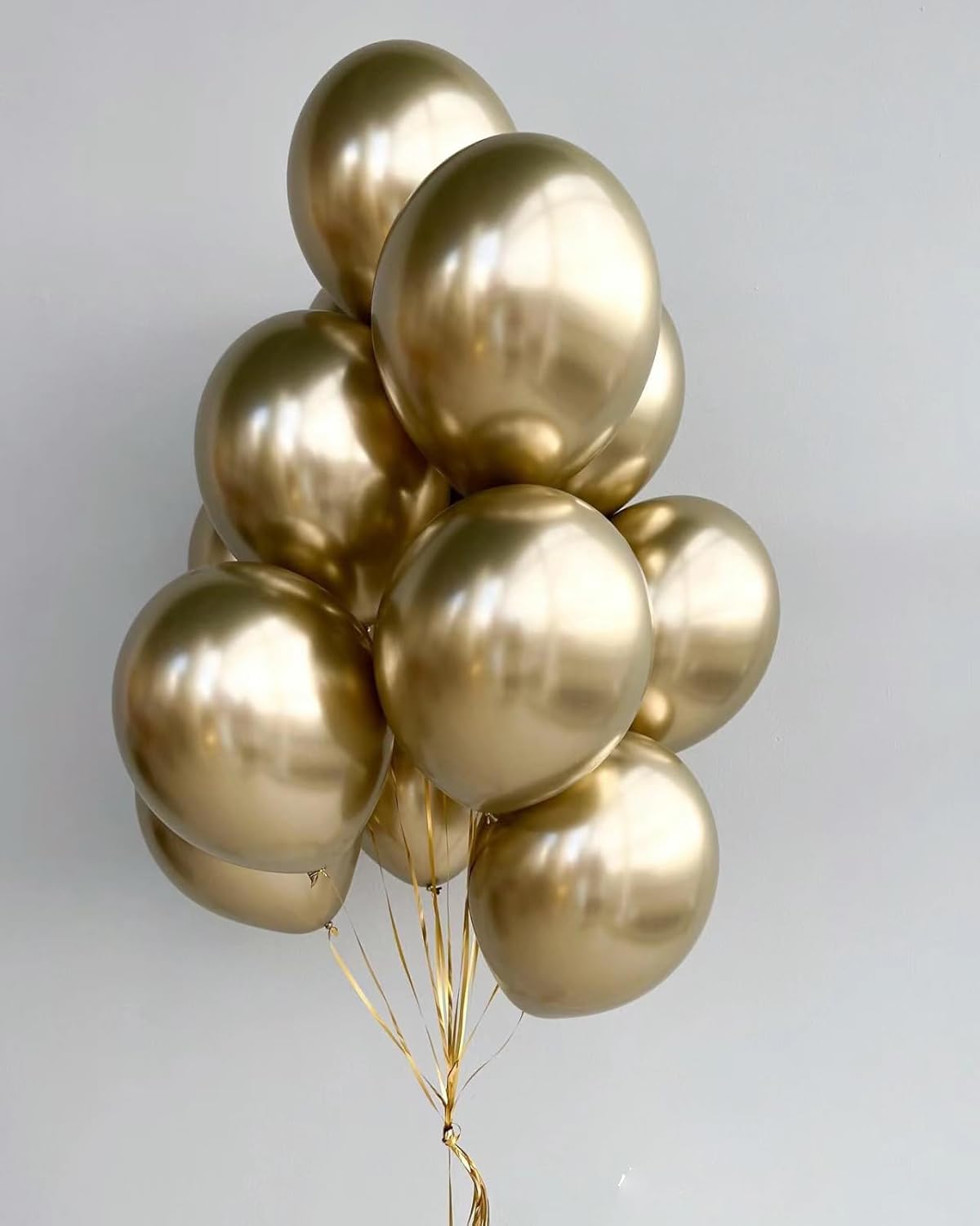 MEBAY Gold Balloons - 12 Inch Chrome Metallic Latex - 100 Pcs for Birthday, Graduation & Party Decor