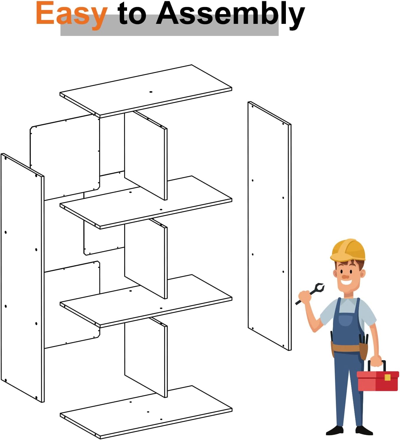 Sweetcrispy 6 Cube Storage Organizer - Versatile Open Cube Bookshelf with Removable Back Panels | 36" L x 11.6" W x 24" H, White