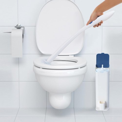 Clorox Toilet Wand Holder - Compatible Design | White & Blue, Includes Wand for Easy Cleaning