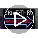 Drive Thru Welcome Neon Sign - Wall Decor LED Neon Lights for Bedroom, Office, Bar, Christmas 23.2 x 15 Inch