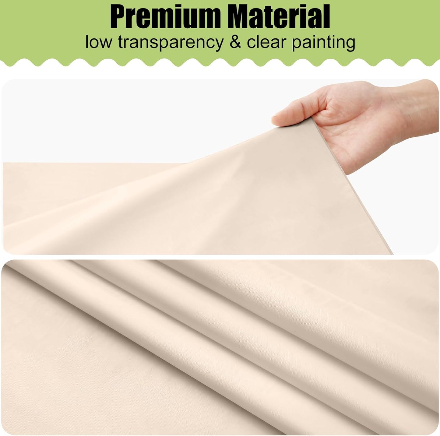 Smiry Disposable Tablecloths - Waterproof 54 x 108 Inch Rectangle Covers | 6 Pack, Ivory, Sturdy & Leakproof