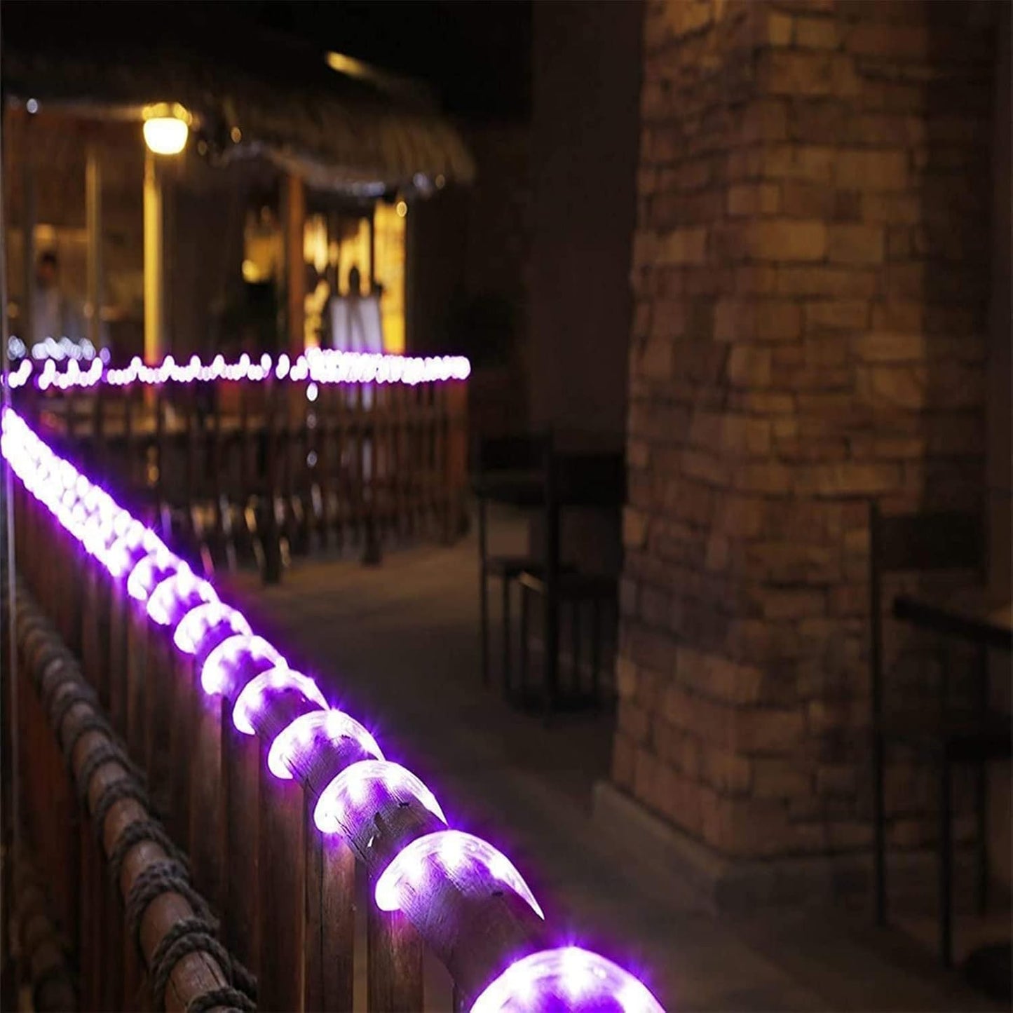 Skiennix 150ft LED Rope Lights - Waterproof, Connectable & Flexible Tube Lighting | 8 Modes, Purple