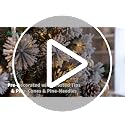 Prelit Christmas Tree 4.5ft with Pine Cones & Frosted Tips - Green, Partially Frosted 4ft 6in