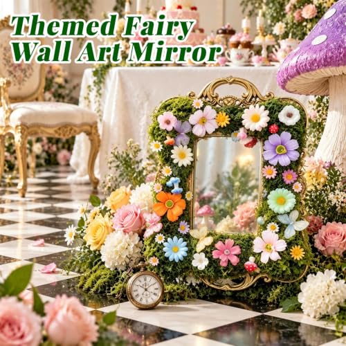 Enchanted Forest Wall Mirror Handmade Moss Fairy Decor
