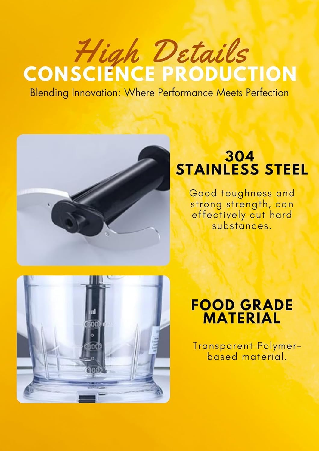 MegaWise Pro Immersion Hand Blender - 5-in-1 with Powerful Motor & 12 Speeds | Black Finish