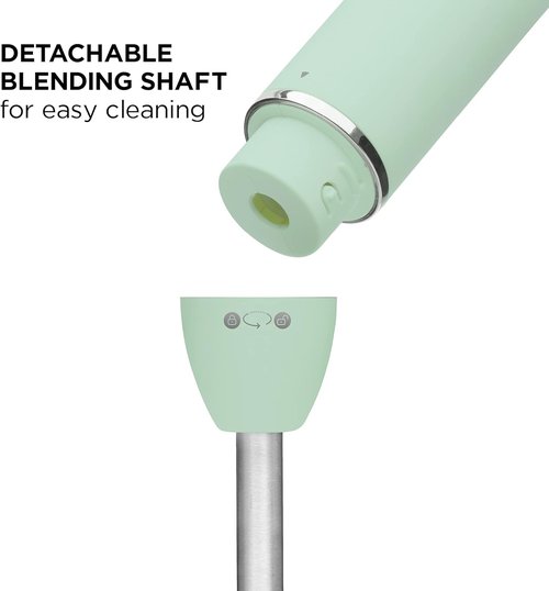 Chefman Immersion Stick Blender - Powerful 2-Speed Handheld Mixer with Stainless Steel Blades | Sage Color