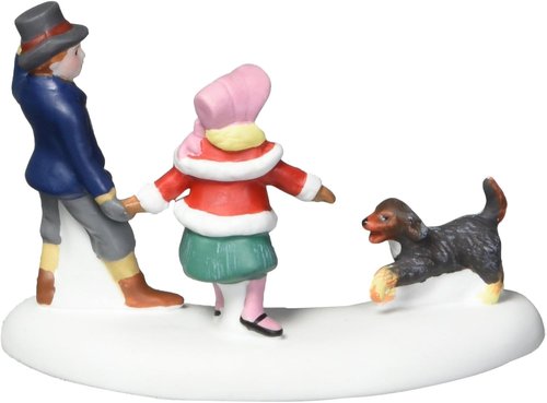 Department 56 | Dickens' Village Playing With A Puppy Figurine - Charming Holiday Decor
