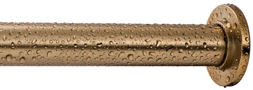 Ivilon Tension Curtain Rod - Spring Tension Rod for Windows or Shower, 24 to 36 Inch. Warm Gold