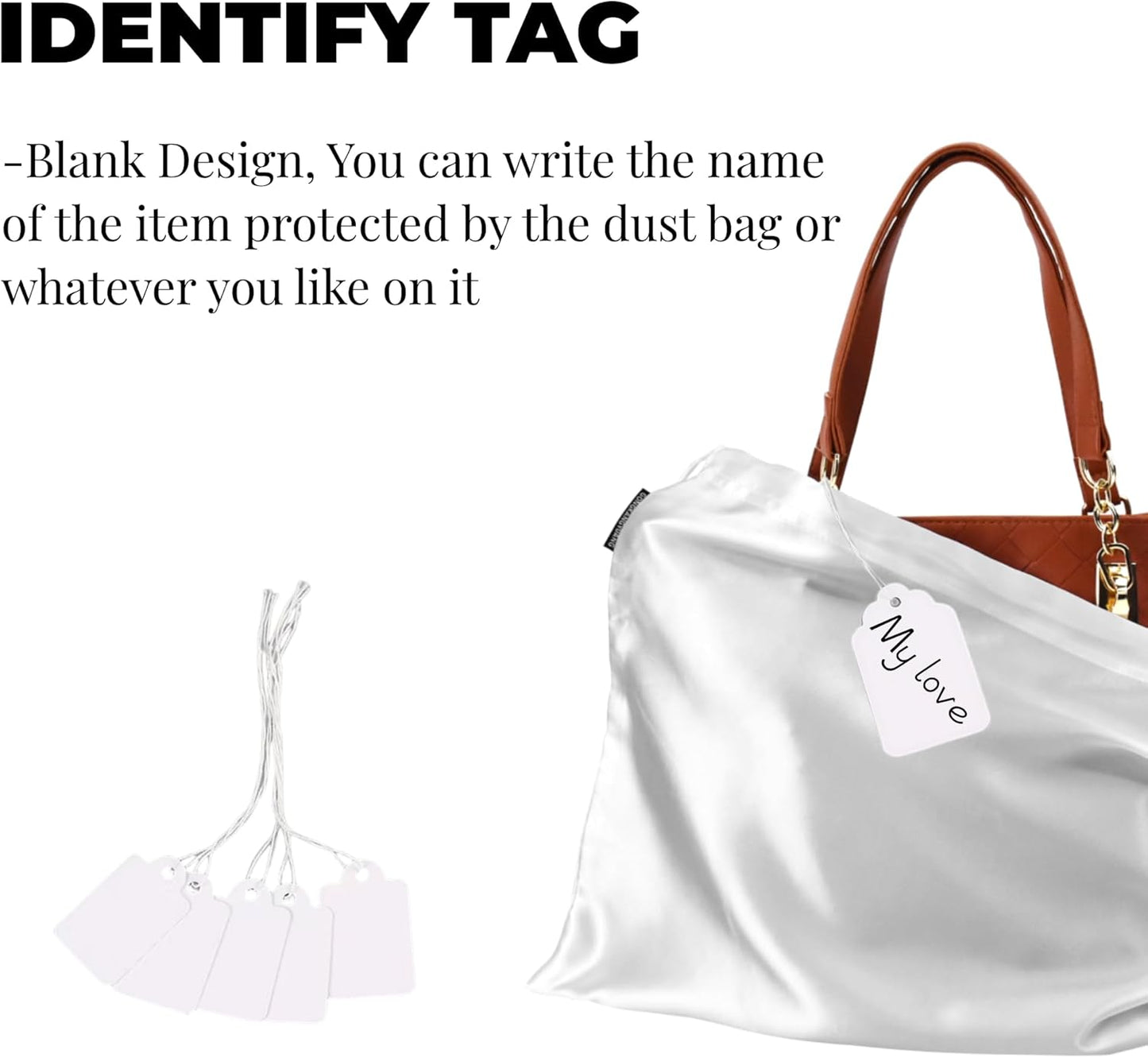 Skiennix 12 Pack Dust Bags - Silk Cloth Drawstring Storage Pouches for Handbags, Shoes & Boots