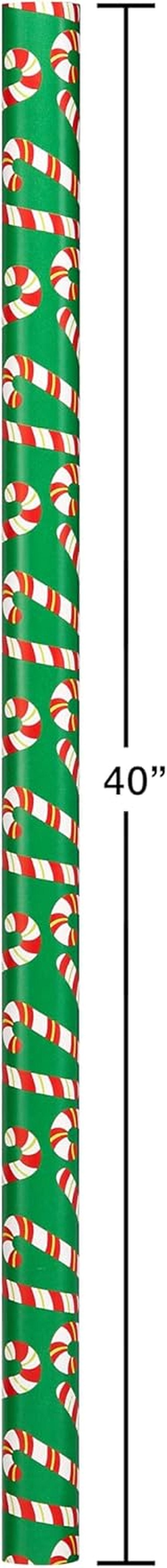American Greetings Christmas Wrapping Paper Rolls - Reversible Santa & Snowmen Design | 120 sq. ft. (3 Rolls)