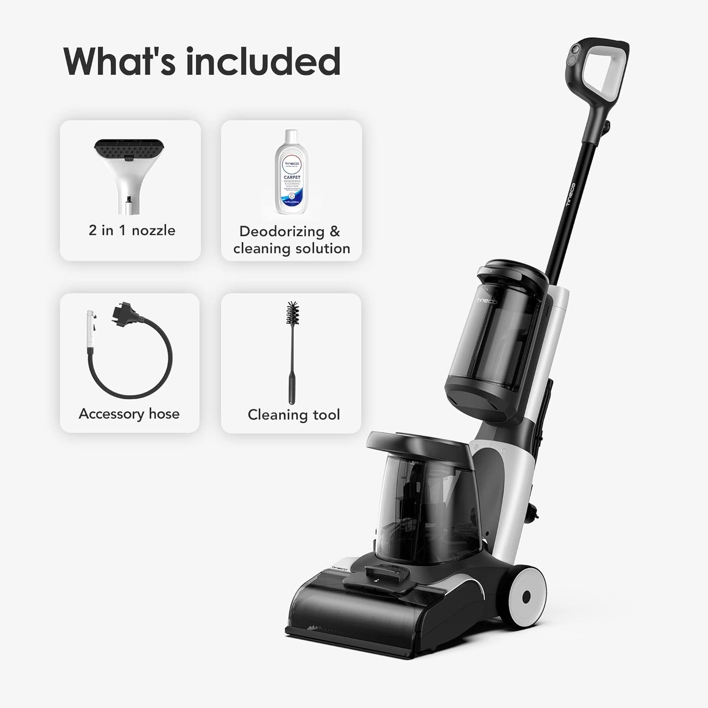 Tineco CARPET ONE Smart Carpet Cleaner - Lightweight Portable Shampooer with LED Display | Ideal for Pet Stains