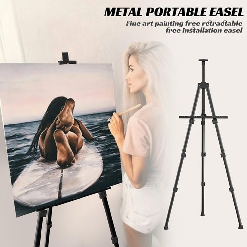 Aredy 66" Art Easel - Portable Metal Easel Stand for Canvas Painting | 2 Pack