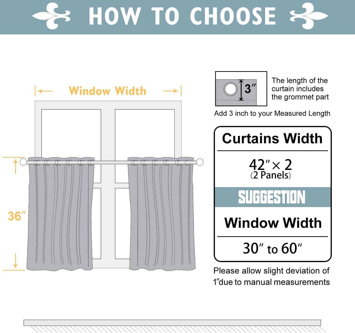 ChrisDowa Small Window Curtains - 36-Inch Grommet Thermal Insulated Room Darkening Panels | Biscotti Beige (2-Pack)