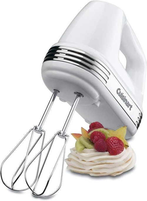 Cuisinart HM-70 Hand Mixer - 7-Speed Power Advantage in Silver & White Finish