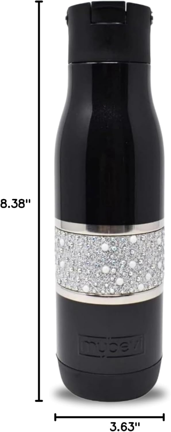 MyBevi Hollywood Insulated Tumbler - 20oz Stainless Steel Travel Cup with Leak-Resistant Lid | BPA-Free, Reusable, Fits Cup Holders, Hot & Cold - Sport Black