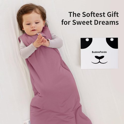 BubblePanda Modal Sleep Sack - Super Soft 1.0 Tog Toddler Blanket for 6-12 Months | 2-Way Zipper Design