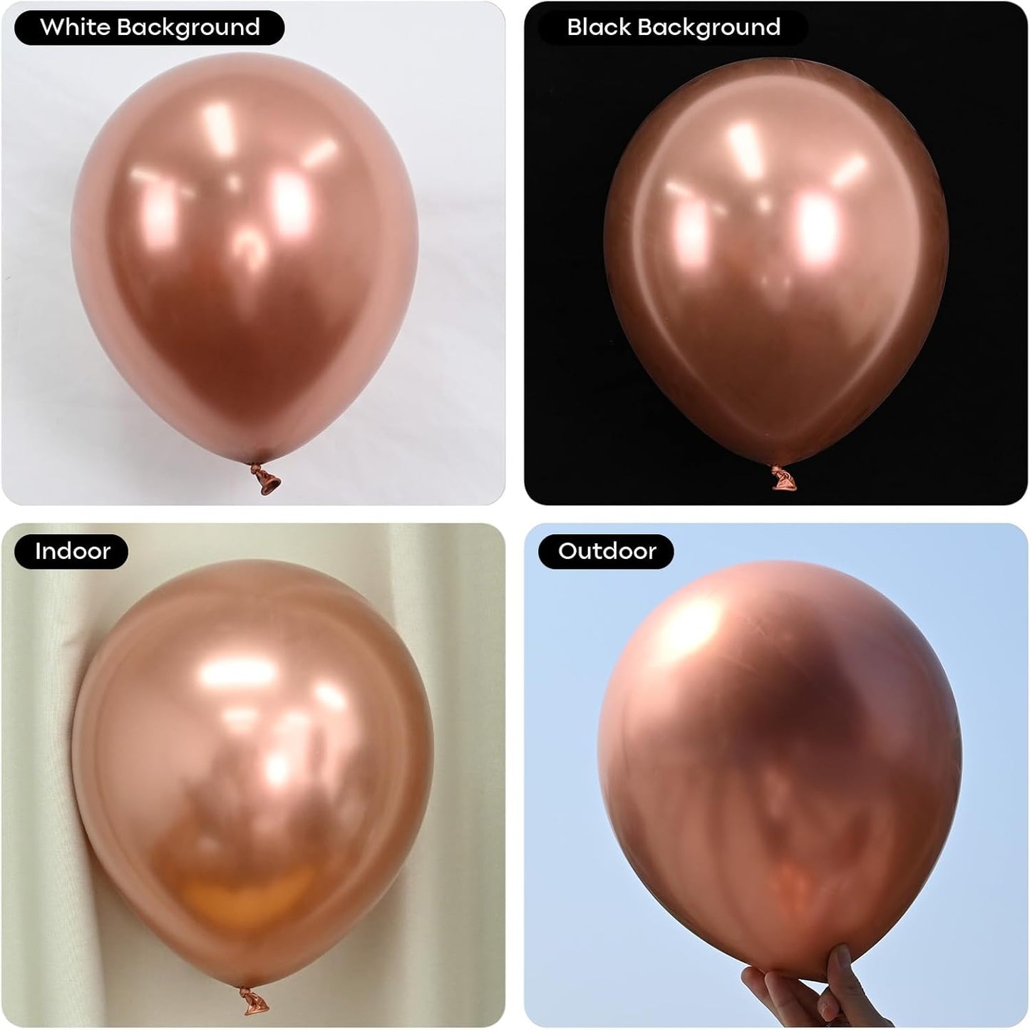 Skiennix Retro Blush Pink Balloons - 60 Pack 12 Inch Dusty Pink & Metallic Chrome for Bridal Showers & Birthdays