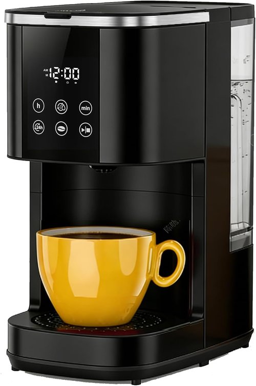 COWSAR Single Serve Coffee Maker - Instant-Heat Brewer for Capsules & Ground Coffee | 40 Oz Water Tank
