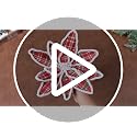Red Plaid 12 Pcs 12'' Christmas Poinsettia Artificial Flowers - Flocked
