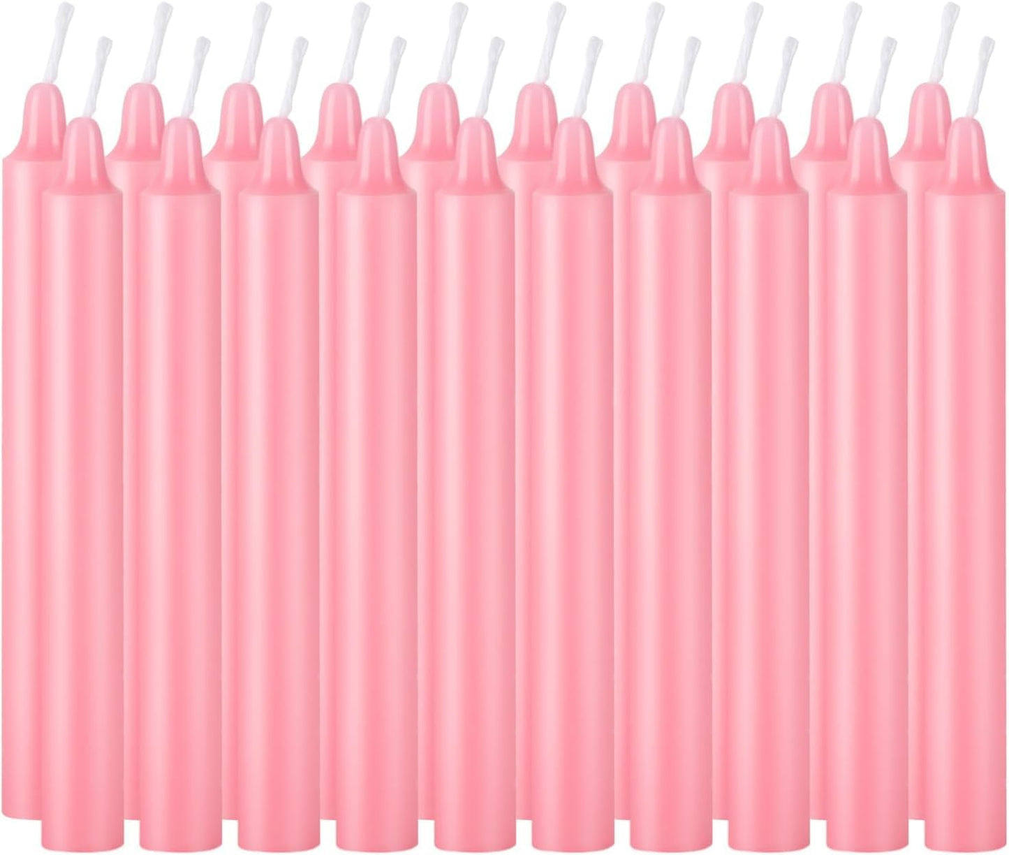 YOROXRG Mini Unscented Taper Candles - 40 Pack, 4 Inch Tall, Perfect for Weddings, Parties & Home Décor | Pink