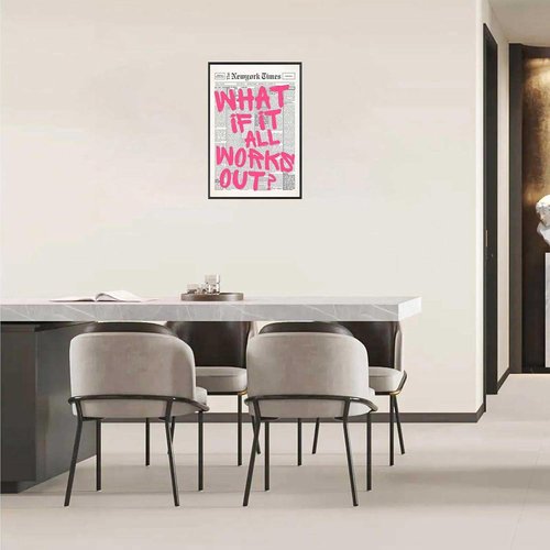 Drimiler Retro Newspaper Poster - Positive Affirming Quote Canvas Wall Art | 12x18in Framed Decor