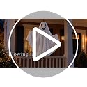 Hanging Halloween Ghost Decorations Set with Unique Faces - Weather-Resistant Indoor Outdoor Ghosts